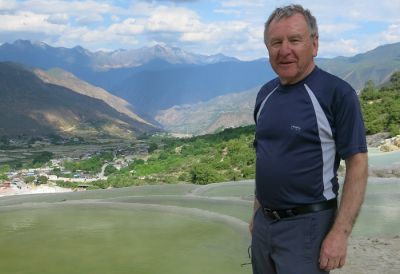 Alf Glover Cycling on the  tour with redspokes